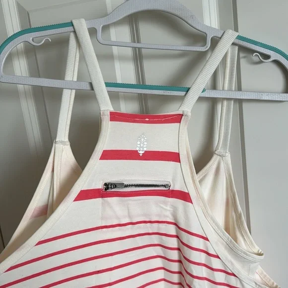 Free People | Hot Shot Mini Printed Dress NWOT | Spring Stripe Ivory - Picture 8 of 11